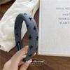 Corea del Sur Dongdaemun Esponja de Lazo Diadema Celebridad de Internet Popular Gris Ajuste de Altura Parte Superior Craneal Accesorios para el Cabello Versátiles para Mujer