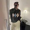 Otoño Invierno Estilo Coreano Nuevo Punto de Media Apertura en Solapa para Mujer Suelto Estilo Universitario Perezoso Suéter Cardigan de Hilo Jaspeado Top