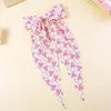 Accesorio para el Cabello Floral Estilo Coreano con Cola Larga Estampada, Pasador de Mariposa Estilo Pastoral Hecho a Mano, Pasador de Tela Dulce
