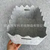 Caja personalizada de fieltro con encaje prensado en caliente, cesta de almacenamiento de fieltro con borde ondulado, cesta de fieltro de una pieza en dos tonos