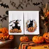 Toalla de Mano con Patrón de Waffle de Calabaza de Halloween Transfronteriza Toalla de Limpieza para Cocina Baño Regalo Festivo