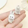 Dibujos Animados Super Mini Lindo Animal Terciopelo Animal Perro West Highland Colgante Llavero Cadena para Teléfono Móvil Accesorios de Joyería