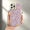 Morandi Color Contrastante Floral Manzana 15Pm Funda de Teléfono Retro Iphone17Promax Gama Alta Anti-Caída Funda Suave