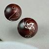 Madera de Rosa Hoja Pequeña Incrustada con Dragón y Fénix de Plata Nubes Auspiciosas Cuentas Sueltas Incrustadas con Patrón Corazón Mariposa Amor Nube Deseosa Pulsera Accesorios de Joyería