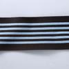 Cinta de punto microelástica de rayas multicolor de 6 cm para ropa, cuello, puños, accesorios para equipaje y sombreros.