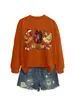 Amazon eBay sitio independiente moda versátil lindo divertido mujer tres pollos que se iluminan Navidad sudadera otoño e invierno