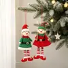 Decoraciones navideñas pareja de dibujos animados cinturón colgante muñeco elfo accesorios para disfraz de escena colgante para árbol de Navidad