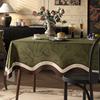 Mantel de Estilo Francés con Forma Especial Impermeable Anti-Manchas Esterilla para Mesa de Comedor Tela de Lujo Ligero Alto Nivel Estilo Americano Cubierta de Tela para Mesa de Café Lavable a Máquina