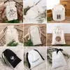 Bolsas de Cordón de Algodón y Lino Listas para Usar al Por Mayor, Embalaje de Regalo de Tela de Lino Personalizado, Bolsas Pequeñas de Almacenamiento con Cordón