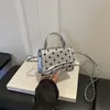 Mini bolsa de mão poá, estilo coreano, versátil, bolsa de ombro casual, bolsa transversal simples e moderna para mulheres