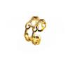 Anillo de circonita micro-incrustada anillo de amor anillo abierto ajustable chapado oro superficial de 14k anillo de sol copo de nieve