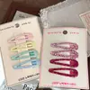 4 Paquetes de Tarjetas ~ 6cm Pinza Koreana de Brillo para Mechones Laterales, Flequillo, Cabello Suelto, Adorno Lindo de Gota de Agua para Mujeres