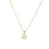 Collar de Plata de Ley S925 Chapado en Oro de 18K con Borde de Encaje y un Solo Diamante para Mujer, Estilo Japonés, Exquisito y de Gama Alta, Cadena Minimalista Versátil para la Clavícula