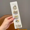 Grampo de Cabelo Laço Vermelho Fofo de Ano Novo para Crianças Meninas Flor Desenho Animado Presilha Lateral Bebê Presilha Bico de Pato de Ano Novo Acessório de Cabeça