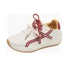 Zapatos de mujer Bude, estilo Forrest Gump, estilo Hong Kong, con cordones para estudiantes, zapatillas blancas de bloques de color, suela gruesa, nuevos zapatos deportivos casuales 2026