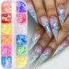 Explosões Transfronteiriças 12 grades Cor Mágica Polarizada Brocado de Nuvem Imitação Lantejoulas Joias para Nail Art Irregular Laser Fragmentos de Doce Decoração