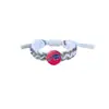 Pulseira Naruto Sharingan Unissex Trançada Acessórios Periféricos de Anime Estilo Casal Pingente Substituível