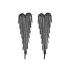 Machica electroforesis negra aretes largos de borla de amor para mujer personalidad exagerada aretes de diamantes aretes al por mayor