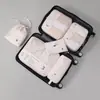 [Personalizado] Juego de almacenamiento organizador de viaje multifuncional de gran capacidad, seis piezas para clasificación de ropa de viaje