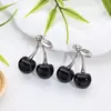 Brincos de Frutas Cereja Tridimensionais de Alta Qualidade da Coreia do Sul Doce Moda Design Gancho de Orelha Explosivo Personalizado Brincos de Luxo Leve