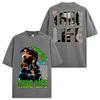 Camiseta de Manga Corta Estampada 2 PAC TUPAC Hip Hop Americano Transfronterizo Lavada Manga Larga Suelta Sudadera con Capucha para Hombre Venta al por Mayor
