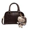 Bolso Almohada Retro Maillard Transfronterizo para Mujer, Nuevo Estilo Otoño e Invierno 2026, Bolso de Mano Cuadrado Pequeño Versátil, Bolso de Hombro y Cruzado