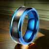 Anillo de acero de titanio para hombre estilo transfronterizo nicho Europa y Estados Unidos anillo de temperatura cambio inteligente de temperatura no se decolora anillo de acero inoxidable