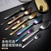 Talheres de Aço Inoxidável Star Diamond, Faca, Garfo e Colher Criativos de Luxo Leve para Hotel, Talheres Ocidentais de Alta Qualidade Banhados a Ouro, Conjunto de Faca e Garfo para Bife Amazon
