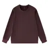 Sudadera Pesada de Cuello Redondo Bordado de Logo Personalizado Unisex Espesa Lisa Pullover Sudadera Top Holgado Estampado de Texto