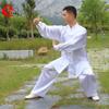 Traje de Tai Chi Algodão Mais Seda Performance Competição Mangas Compridas e Curtas Primavera e Outono Mangas Compridas Exercício no Parque Roupa de Artes Marciais Roupa de Competição de Tai Chi
