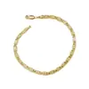Pulsera de Cadena Sencilla Básica Versátil Lisa para Mujer, Pulsera Lateral con Flor Grabada de Coche Europeo y Americano, Venta Caliente Transfronteriza