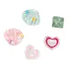 Pegamento cremoso resina accesorios diy mano simulación perla vieira transparente amor cristal de agua caja accesorios