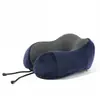 Almohada de Cuello para Avión Amazon Transfronteriza, Soporte Portátil para Cuello de Viaje para Viajes Largos en Coche, Almohada en Forma de U, Almohada en Forma de U de Espuma Viscoelástica