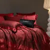 Juego de Ropa de Cama Atmosférico Xinghe, Juego de Cuatro Piezas 100% Algodón de Fibra Larga, Funda Nórdica de Jacquard de Algodón Puro de Alta Gama, Sábana Plana, Sábana Bajera de Lujo Ligero