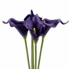 Mini flor de cala artificial de PU, tacto realista, flor artificial para decoración de sala de estar en casa, accesorios para fotografía de bodas, flor artificial decorativa