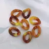 DIY acrílico degradê 30*21mm fivela de corrente aberta achatada corrente para bolsa de corrente material para chaveiro de roupa