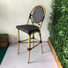 Venta al por mayor de fábrica Mesa y silla exterior para villa Patio Cafetería Terraza exterior Jardín exterior Silla de ratán retro francesa