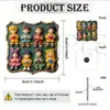 Imán de Refrigerador Acrílico 2D de Venta Caliente Transfronterizo Texto Decorativo Animación de Dibujos Animados Periférico Lindo Personalizado Refrigerador de Doble Puerta