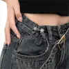 Botón de Ajuste a la Cintura Estilo Coreano, Accesorio Ajustable para Jeans sin Perforación, Herramienta de Ajuste de Cintura de Alta Gama, Accesorio de Ropa con Pin Ajustable