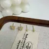 Pendientes de Flor de Zirconia de Alta Gama y Elegantes, Juego de Cuatro Piezas, Pendientes Pequeños y Exquisitos, Nuevos, de Alta Gama y Versátiles