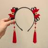 Han Chen estilo antigo headband cocar crianças bonito peruca trança, bandana princesa menina chinesa estilo hairpin acessórios de cabelo