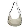 Bolso cruzado de tela simple estilo japonés para mujer, transfronterizo, estilo versátil para el trabajo, bolsa ligera informal tipo bollo para ir al trabajo
