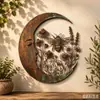 Bestseller transfronteiriço: Decoração de Parede Abelha Lua Crescente, uma decoração de parede de lua crescente e abelha de metal