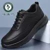 Sapatos Masculinos Woodpecker 2026 Outono/Inverno Novos Solado Macio Antiderrapante Casuais de Couro Tênis Versátil Estilo Pai para Homens
