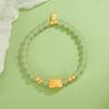Yilong dumpling al vapor año del dragón pulsera para mujer diseño de nicho de lujo ligero pulsera de la suerte de imitación de jade Hetian