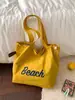 Bolsa de Lona Nueva de Verano 2026, Estilo Coreano Estilo Perezoso Ropa de Trabajo Bolso Tote de Hombro, Bolso de Axila para Mujer de Gran Capacidad