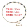 Nueva Cadena de Cintura con Pedrería para Mujer, Accesorio de Alta Gama Estilo Ins para Vestidos, Cinturón Cadena Decorativo Simple y Versátil