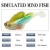 Isca Luya Dez Cores Mini Silicone Macia Peixe Saltitante 6cm8g Anti-Enrosco Fundo Cauda em T Isca para Pesca em Água Doce Marisca Equipamento de Pesca