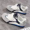 Tênis Brancos de Couro com Solado Fino Estilo Alemão para Mulheres, Tênis Casuais Versáteis para Primavera e Outono, Sapatos Forrest Gump Femininos para Todas as Estações Cy6629-2