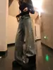 Jeans de Piercing Ancho con Pedrería Brillante para Mujer, Nuevo Estilo Otoño/Invierno 2026, Caída, Modernos, Adelgazantes, Pantalones Rectos Populares